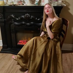 Vintage Watters & Watters Bronze Evening Gown